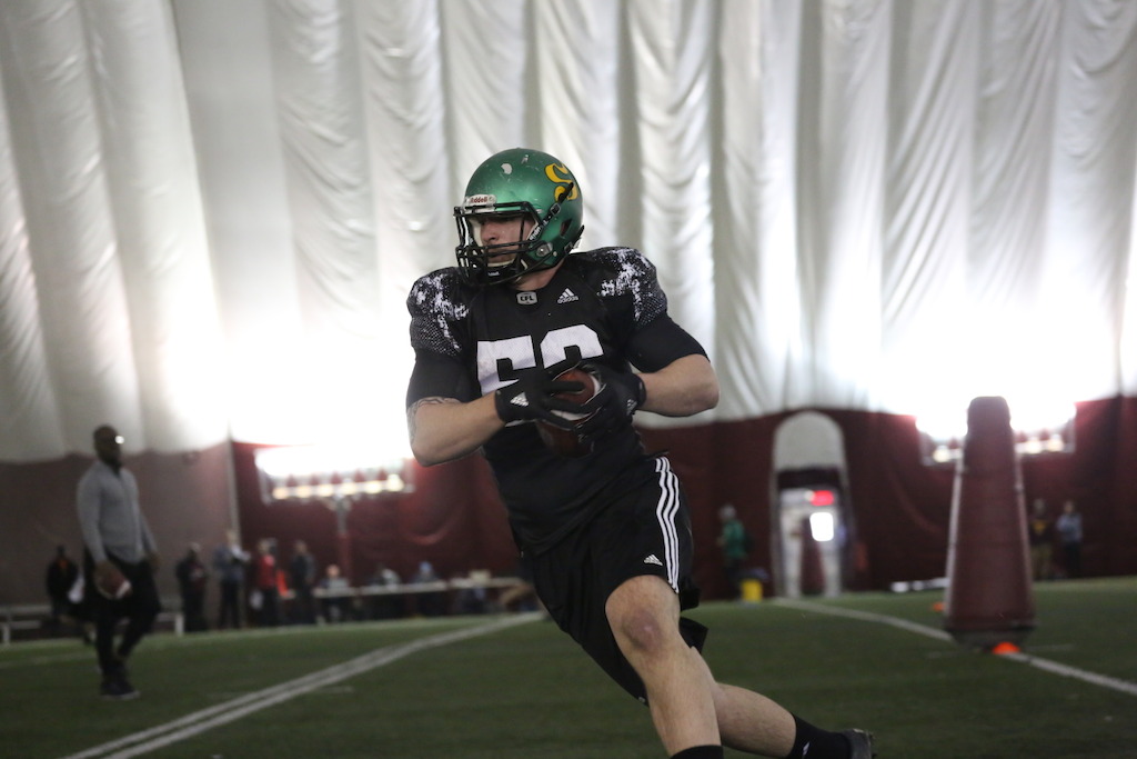 Anthony Gosselin at the Eastern Regional Combine presented by adidas. Photo credit: Briana Thicke/CFL.ca