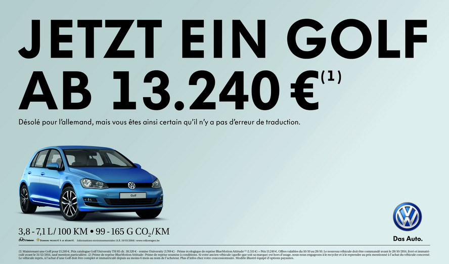 DDB en allemand pour Volkswagen