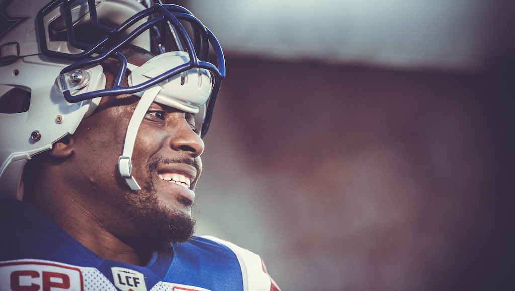 Nik Lewis, CFL All-Time Receptions Leader. Photo: Johany Jutras/CFL