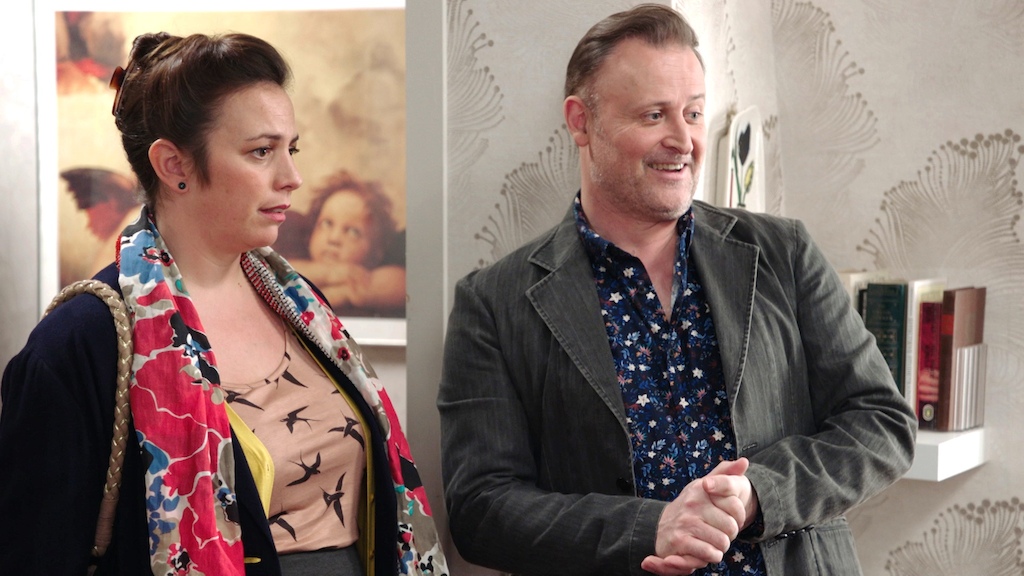 De ouders van Roos: Kathy (Jits Van Belle) en Wim (Bert Cosemans) - (c) VRT