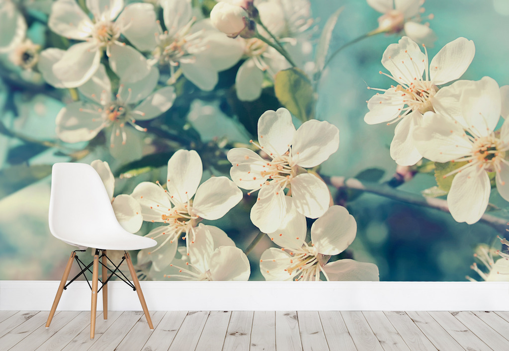 Sunlight Flowers Wallpaper Mural