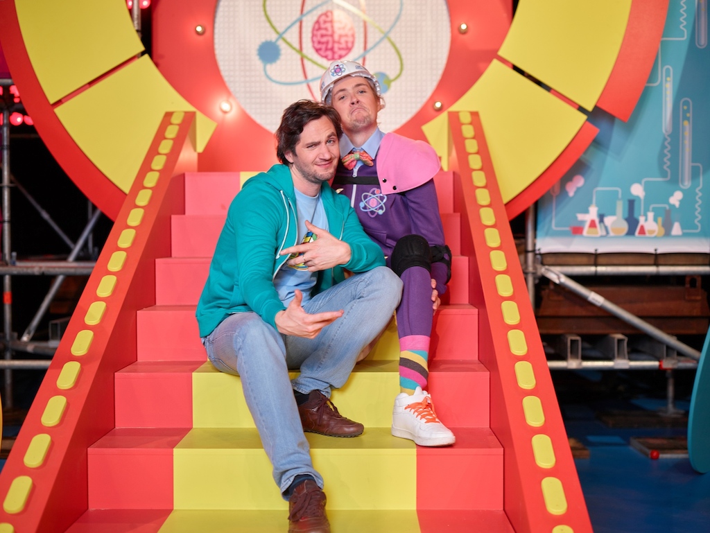 Superbrein: Lieven Scheire en Proefkonijn (Jasper Dreesen) - (c) Polle Van Rooy