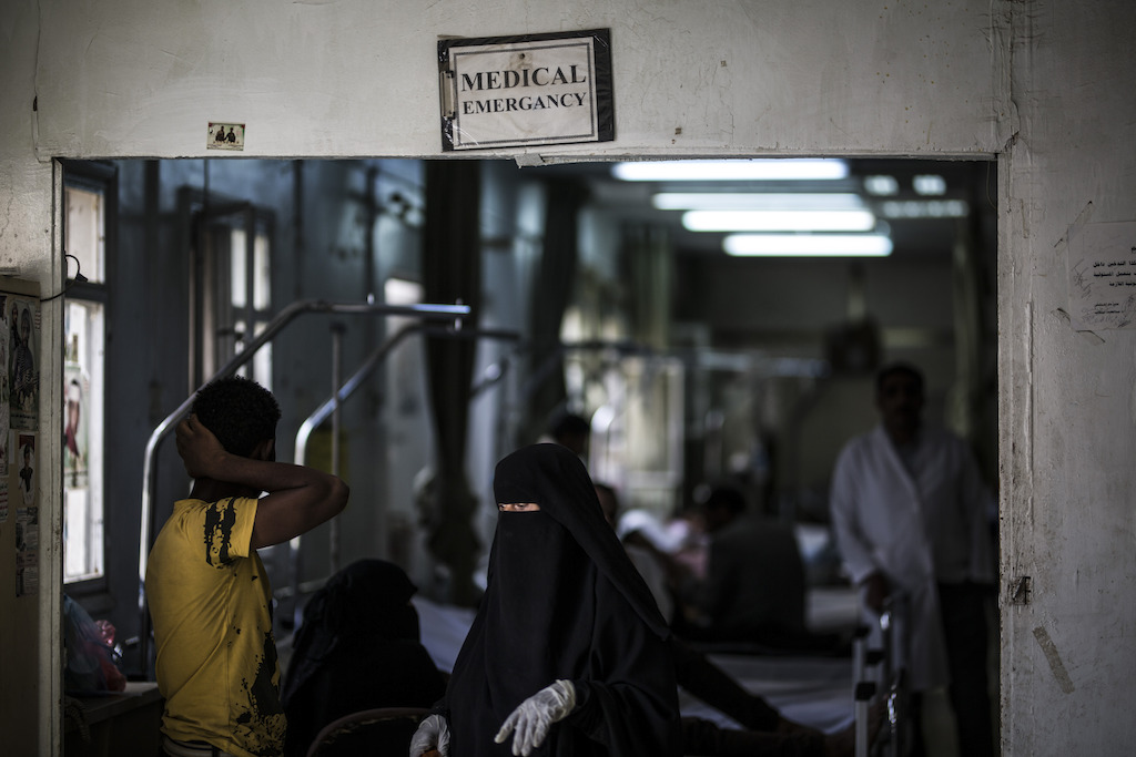 For more than a year, civil servants salaries haven’t been paid in Yemen. Despite this, many health workers continue to bear their duties despite growing difficulties. Emergency room of the Al Koweit university hospital in Sana’a - Yemen. Photographer: Florian SERIEX