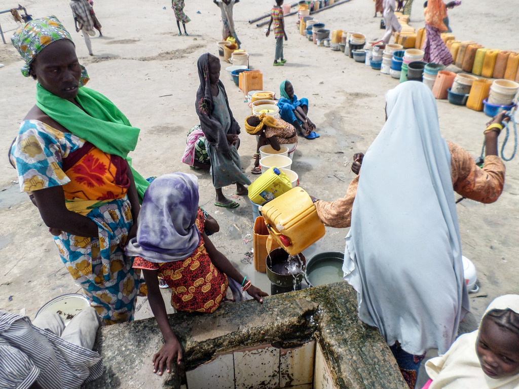 People in the camp reported having less than half a litre of water per person per day.