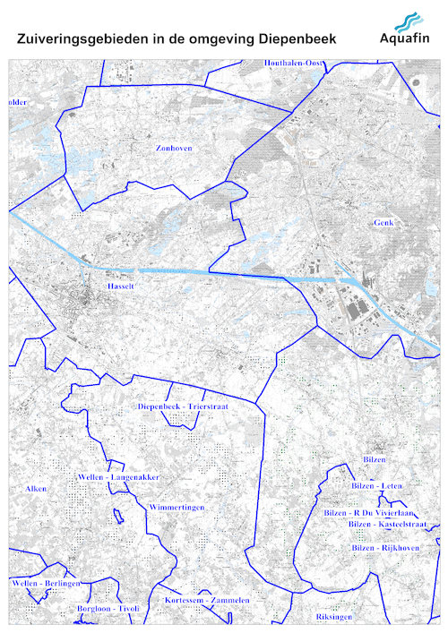 Waar wordt mijn afvalwater gezuiverd: zuiveringsgebieden in de omgeving van Diepenbeek