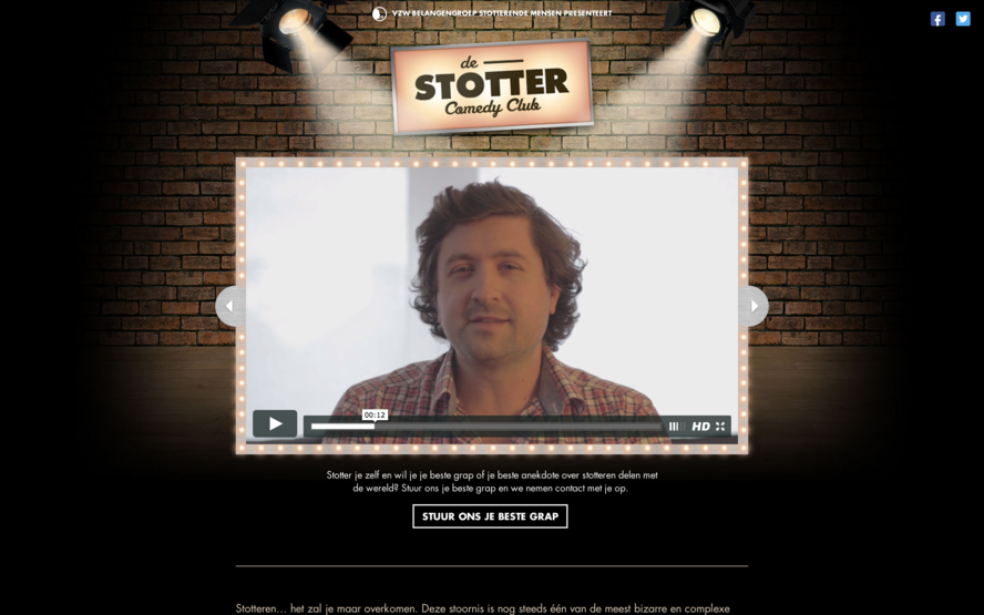 Famous laat mensen die stotteren hun beste grap bovenhalen voor Wereldstotterdag