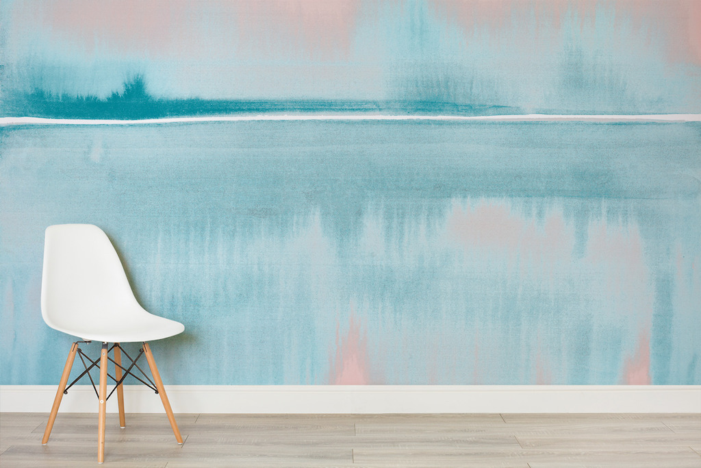 Still Lake Coral and Blue - Simple