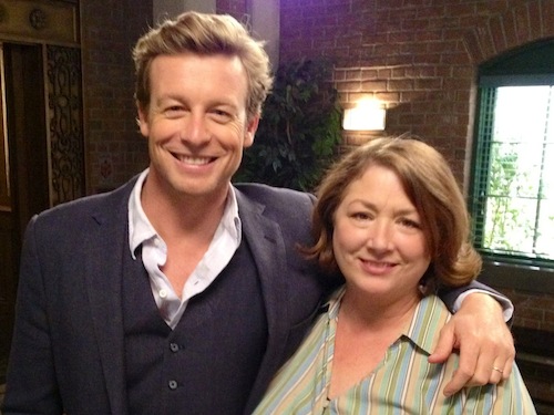 With Simon Baker on "The Mentalist" Set.