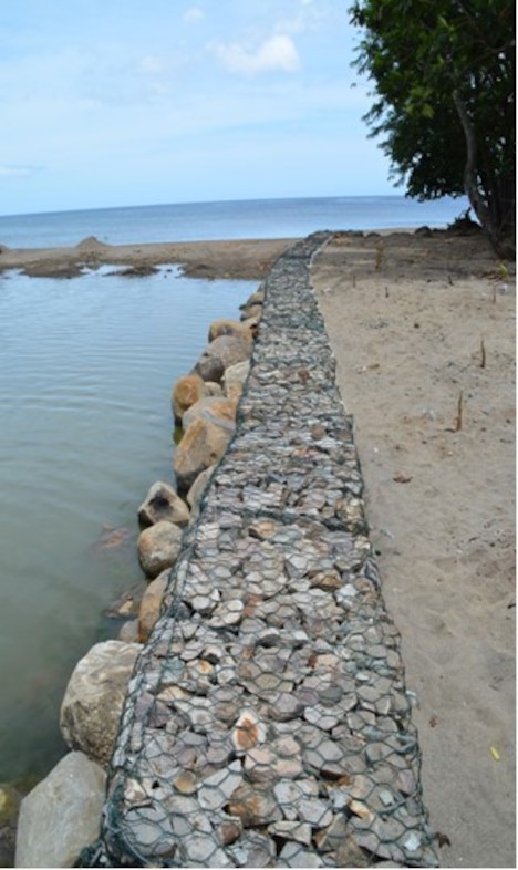 River Bank Stabilisation at Anse La Raye, St. Lucia.
