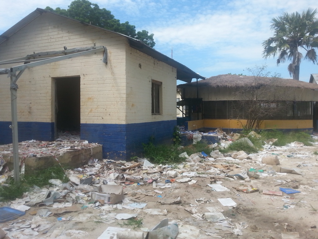 MSF Leer Clinic after looting July 2016. Photo: MSF