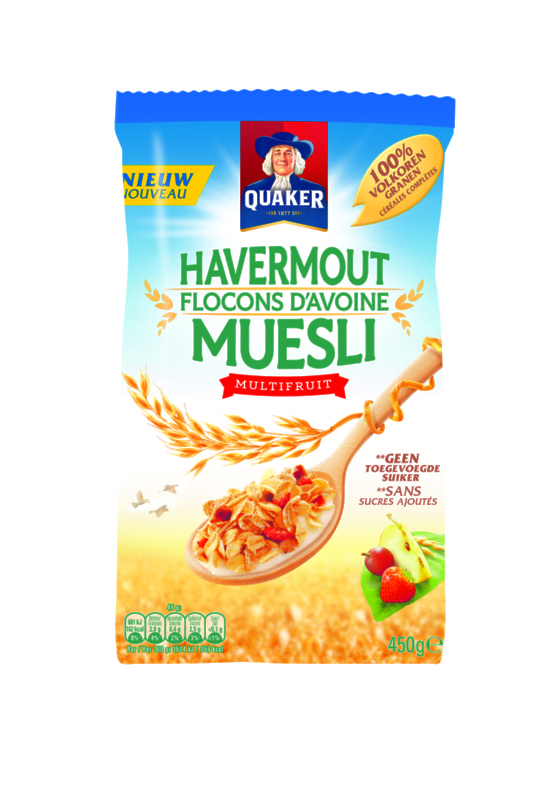 Quaker Oats Flocons d'Avoine Muesli Multifruits