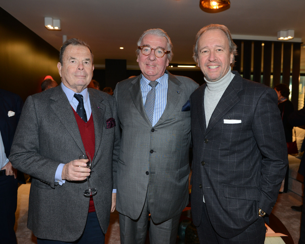 Le comte Paul Buyse entouré de M. Jacques Beyherman (Administrateur du groupe Beherman) et M. Alex Flament (Flamant Home interiors)