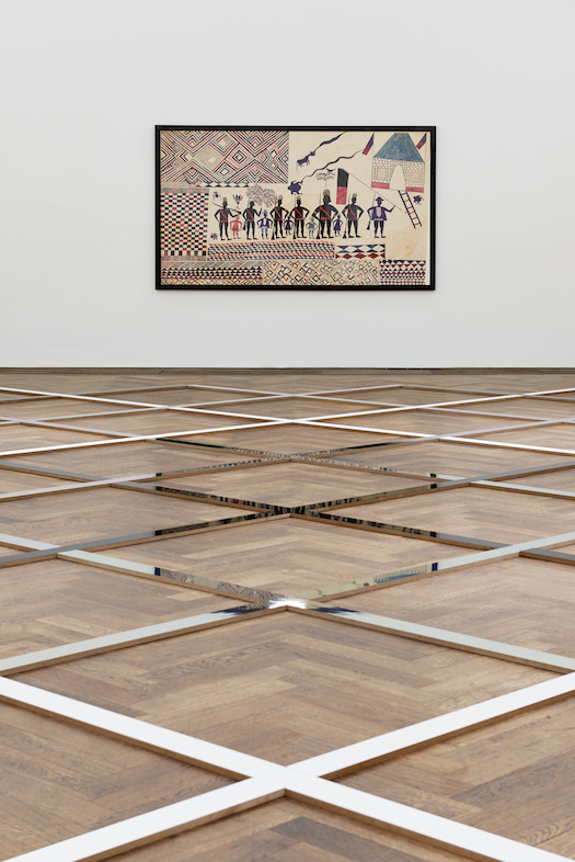 Tshela tendu & Vincent Meessen, Patterns for Re(cognition). Installation view Kunsthalle Basel 2015 Photo © Philipp Hänger