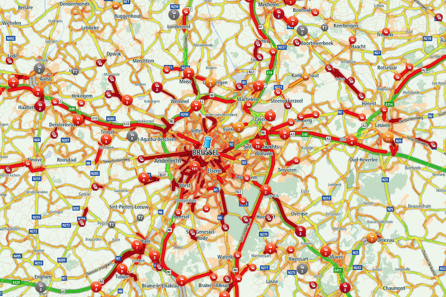 Les embouteillages d’octobre : 30 % plus longs qu’en 2014