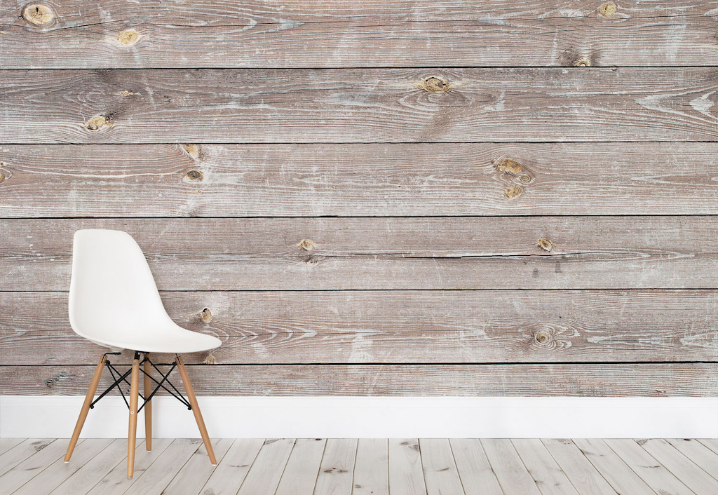 Coastal Weathered Wood Wall Mural