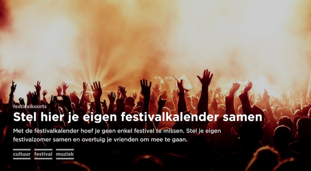 De festivalkalender van canvas.be