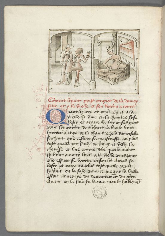 De Roman van Gerard van Nevers<br/>De “Roman van Gerard van Nevers” vertelt de idylle tussen ridder Gerard van Nevers en de mooie Euryant. Een liefdesverhaal dat wordt gedwarsboomd door een afgewezen rivaal, Liziart. Het verhaal bevat alle ingrediënten van de hoofse romans: gevechten, banketten, draken, reuzen …, ook al is de toon soms kritisch en spottend ten aanzien van de traditionele ridderliteratuur. Het werk bevat meer dan vijftig illustraties die met inkt en aquarel zijn vervaardigd. Deze bijzondere en opmerkelijk moderne tekeningen bevrijden zich van de traditionele productie van hun tijd. Ze zijn van de hand van de Meester van Wavrin, een anonieme miniaturist die wordt genoemd naar zijn voornaamste opdrachtgever.