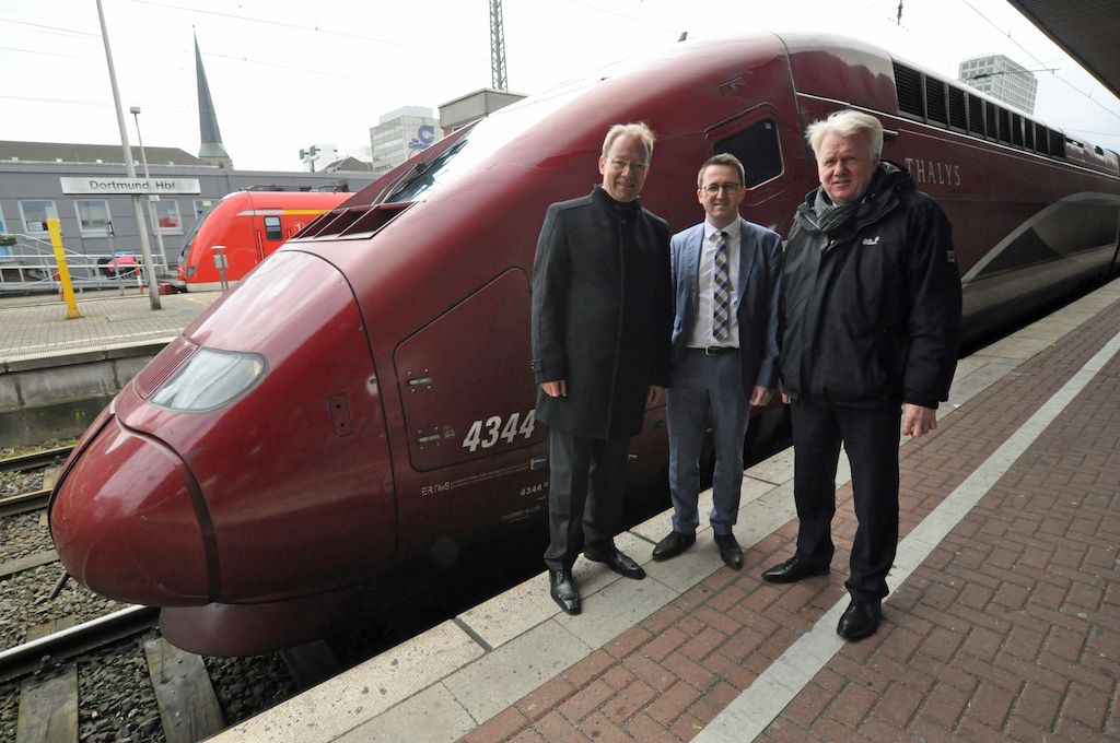 Stefan Schreiber (IHK CEO) - Sandro Löw (Thalys) - Ullrich Sierau (Maire de Dortmund)