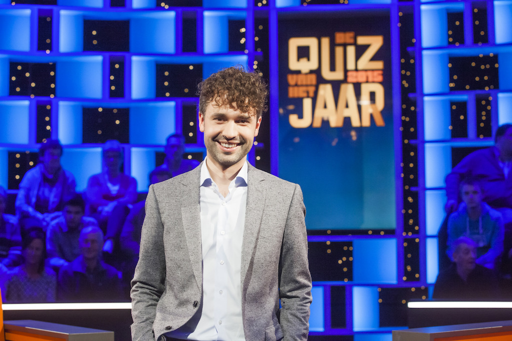 Thomas Vanderveken in De quiz van het jaar.<br/>(c) VRT
