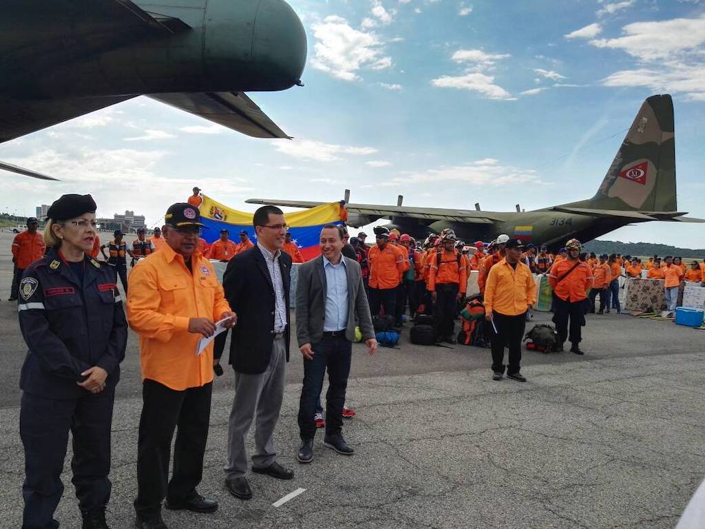 Military plane departs the Bolivarian Republic of Venezuela for Antigua carrying much needed emergency relief.