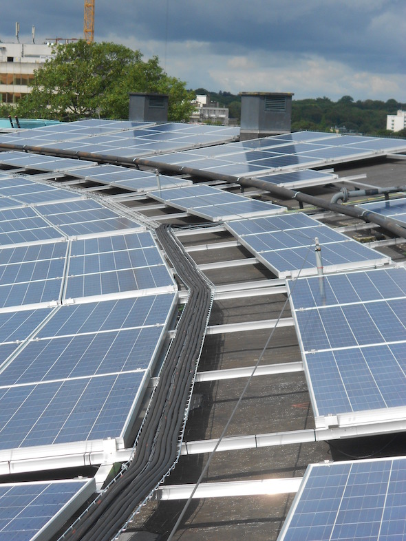 Een zonne-installatie van Eneco