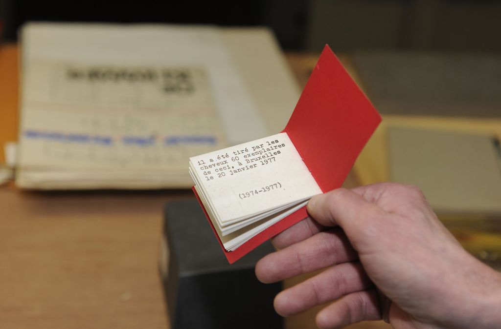 Tentoonstelling 'Never judge a book by its cover. 50 bijzondere Belgische boeken, 1966-2016'<br/>© Koninklijke Bibliotheek van België