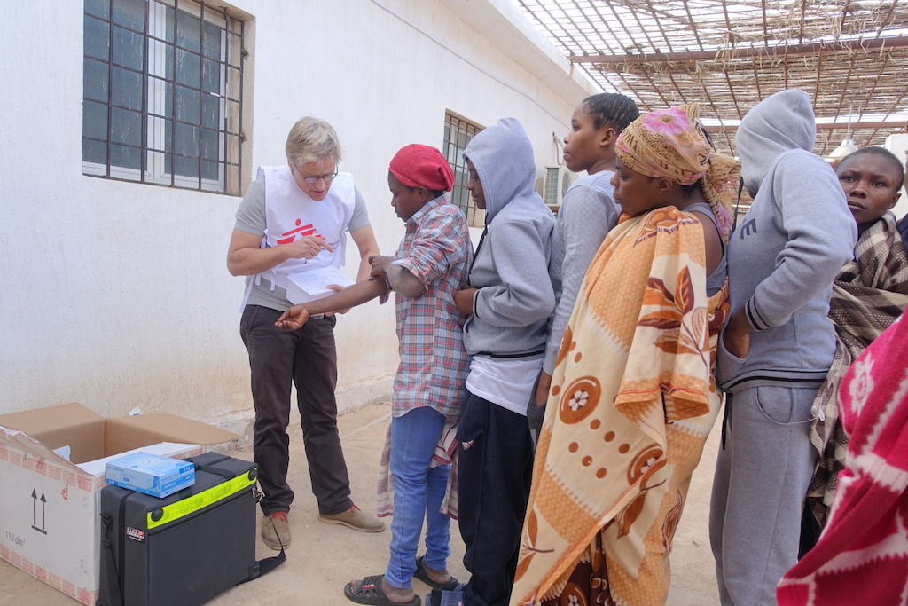 Almost all of the roughly 40 female inmates had medical complaints. More than half complained about scabies, followed by general body pain, often associated with mental trauma. They said the group left Nigeria with 120 people but many got separated by force during the journey. Photographer: Tankred Stoebe