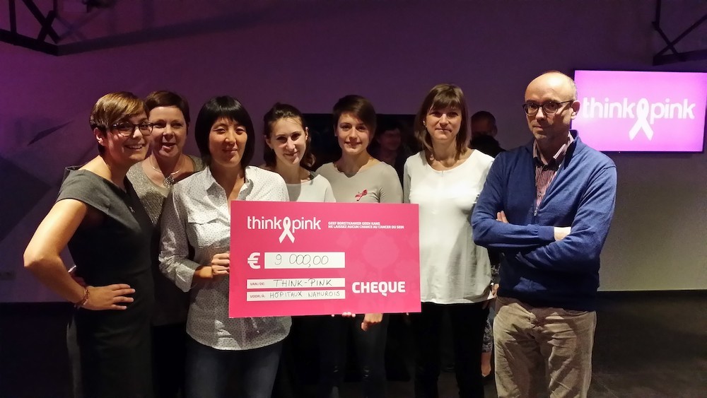 Remise du chèque Race for the Cure aux hôpitaux namurois