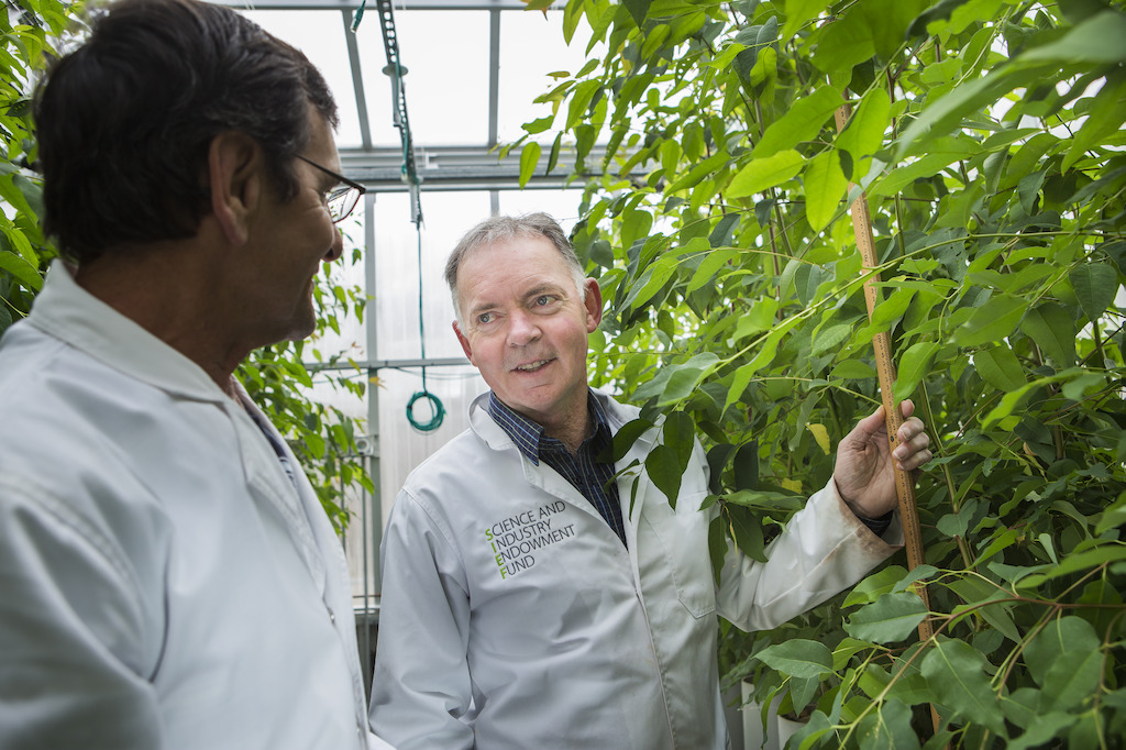 Peter Criso and Graham Farquhar (R). Image: Stuart Hay, ANU